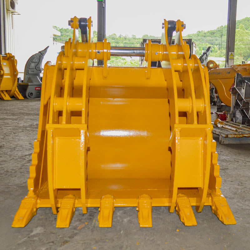 Two Tapped Bucket Teran Double Thumb Hydraulic Bucket | Model BKT-312 | Bucket Width 42 ...