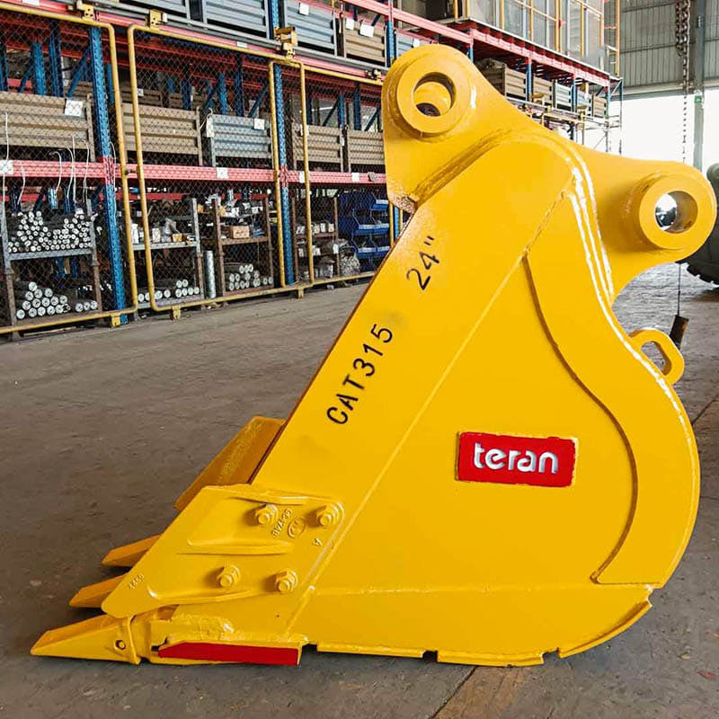 Teran Heavy-Duty Excavator Bucket | Model BKT-315 | Digging Width 12" to 48" Inch | Capacity 0.10 to 0.77 Cubic Meters | For Excavators