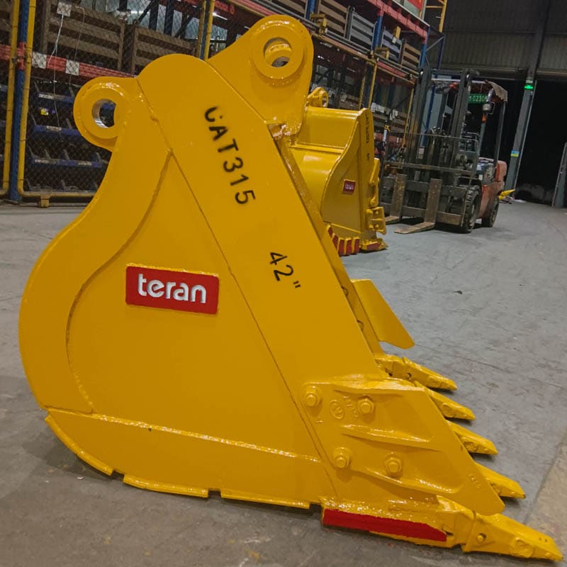 Teran Heavy-Duty Excavator Bucket | Model BKT-315 | Digging Width 12" to 48" Inch | Capacity 0.10 to 0.77 Cubic Meters | For Excavators