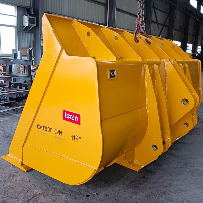 Teran Loader Buckets | Models BKT-G/H | Bucket Widths 99.6" to 141" Inches | Capacity 1.3 to 7.60 Cubic Meters | For Excavators