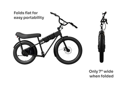 JackRabbit | Micro Electric Bike | Model MG Doble | Lightweight 2-Up Electric Micro Hauler | 20” & 24” Street Tires | 749W Cargo Motor | 48+ Mile Range | For Urban, Travel & Everyday Missions