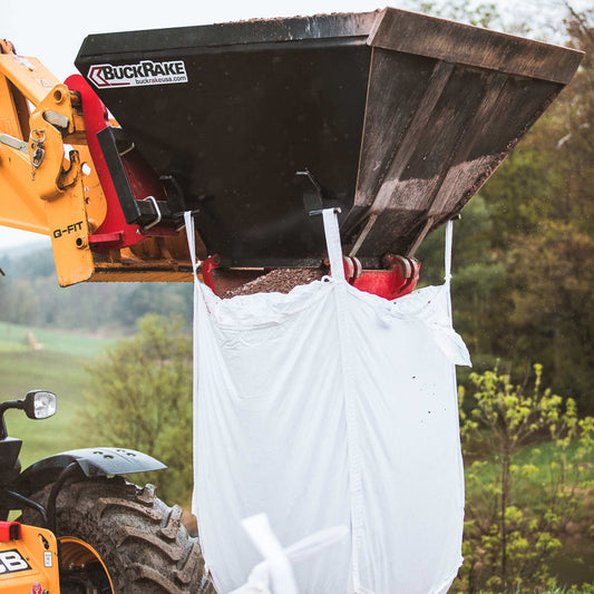 BuckRake Bagging Bucket 1.3 Cubic Yard For Loaders, Skid steers, Telehandlers & Excavators