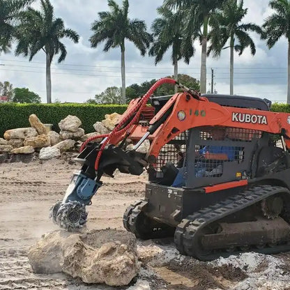 RockZone Rockwheel Twin Drum Cutters | Model G5 & G5 Twin | Cutting Width 16" - 20" | 15 - 45 GPM | 2.5 - 10 Tons | For Excavators, Skid Steers & Backhoes