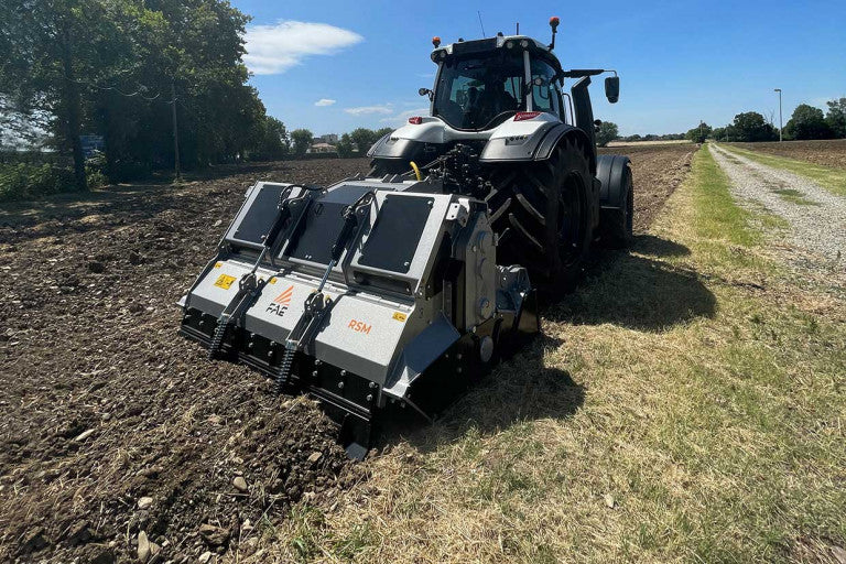 FAE | RSM Stone Crusher | Model 200 To 225 | Width 81.9" To 91.3" | Crushes Stone Up to 20 Inches, 16 Inches Deep | Horsepower 200 To 360 HP | For Tractors