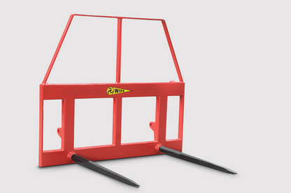 Wifo Equipment Bale Spear Skid Steer ( Double & Single Spare) | Model BSF Series |  2000 LBS Max | For Tractor