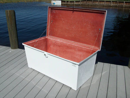 RIO MARINE CUSTOMS | Sea Line Dock Box | Model SLDB50 | 51" W x 27" H x 24" D | Lightweight Build | Affordable Marine Storage Solution