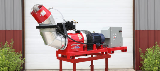 Buffalo Turbine Monsoon Electric Dust Controller | Horizontal Throw Distance 100'-125' |  20 HP Three-Phase Electric Motor | For Demolition, Recycling & Industrial Dust Suppression