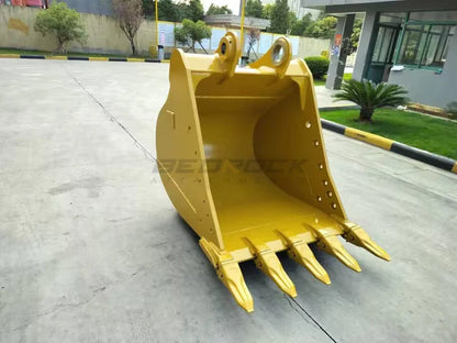 Bedrock Attachments Standard-Duty Bucket | Model 48in SD | Width 48-Inch | Capacity 1.3 CU M | Machine Size 25-30 Tons | For Excavators CAT 325B L, 325C, 330B L