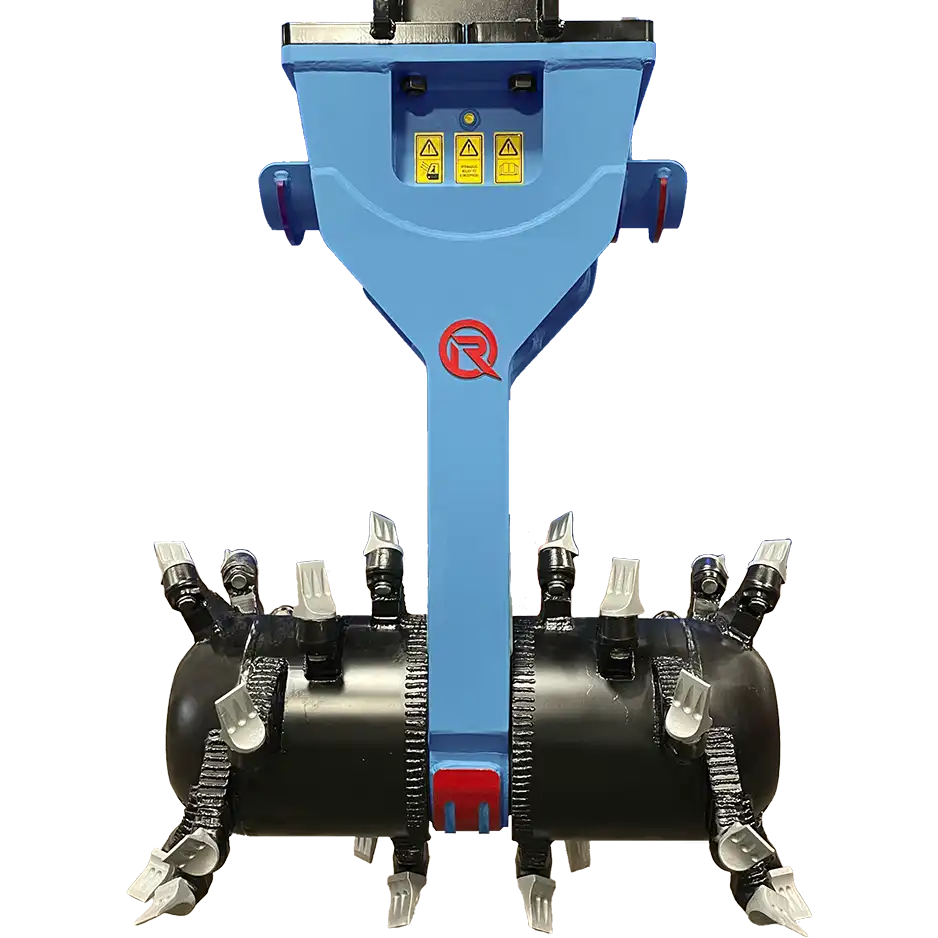 RockZone Soil & Dirt Mixer | Model MXR-D30 LH | Drum Width 53" | 25 To 42 Tons | For Excavator