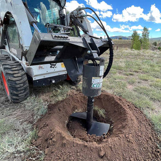 CID Heavy Duty Auger Drive With Output Shaft Attachment | 8-25 GPM | For Skid Steers