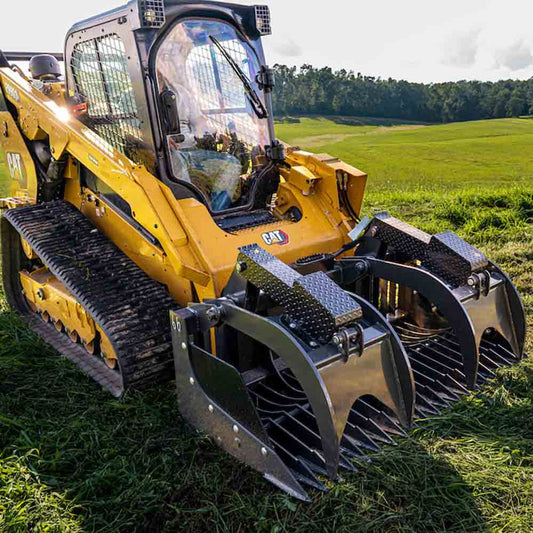 CID X-Treme Duty Rock Grapple Attachment | 66" to 84" Multiple Working Width | For Skid Steer