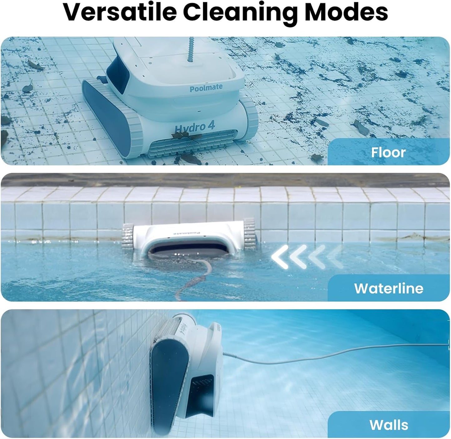 Chasing Cleaner Hydro 4 Corded Robotic Pool Cleaner | Pool Size 1,614 Sq.ft | Flow Rate 320 L/min