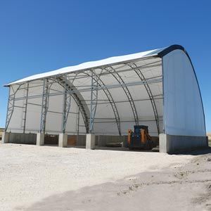 FarmTek ClearSpan™ HD Commodity Building System | Open-Sided, Durable Storage Solution