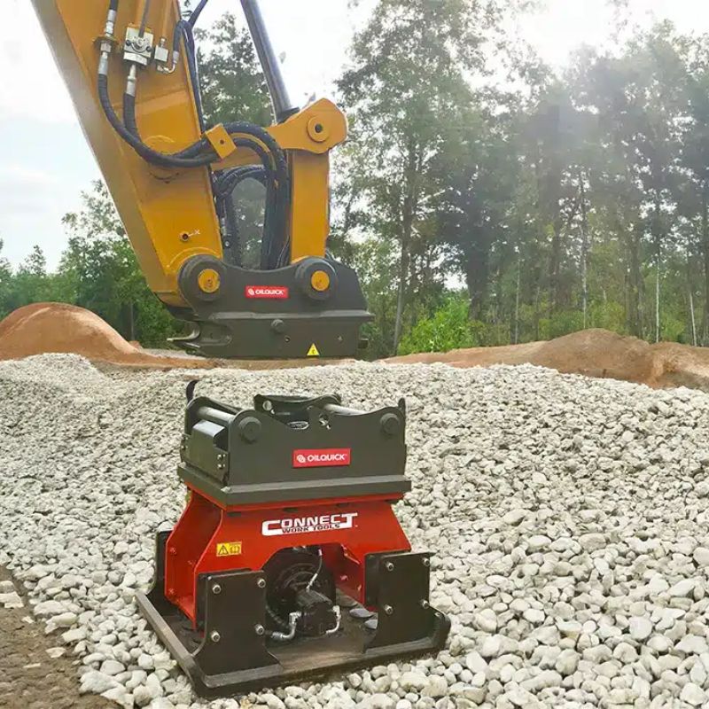 Connect Work Tools Plate Compactor | Model CC20K | Plate 32" × 46" | 20 To 40 Ton | For Excavators