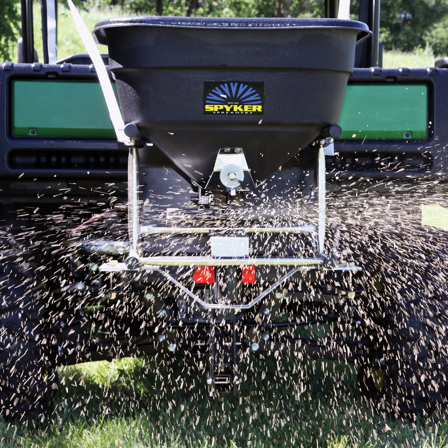 Spyker Pro-Series Electric Spreader | Model S80-12010 | 120 lb Electric Spreader | 16' Spread Width | 12 Volt DC Motor | For ZTR Mowers, ATVs & UTVs