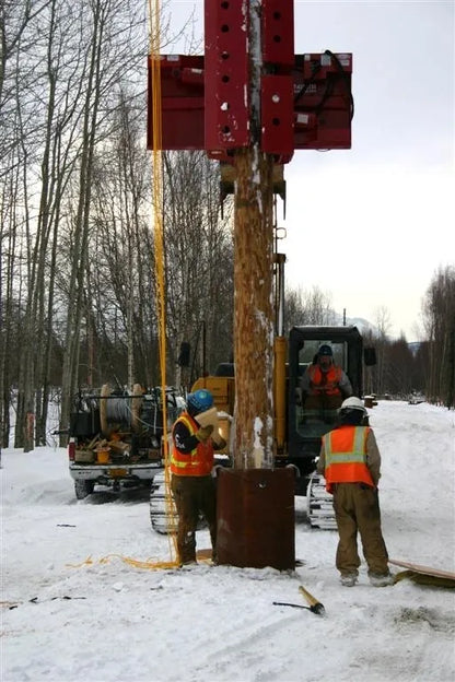EZ Spot UR Attachment Extreme Pole Setter | Model EZ-HD88 | Jaw Opening 26" | Capacity 10,000 lb | 25–35 Tons | For Excavators & Wheel Loaders