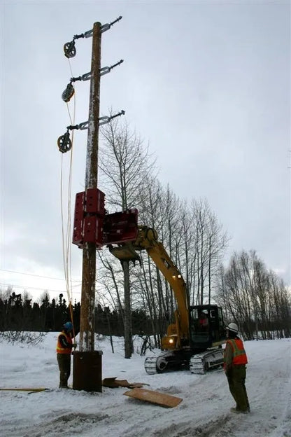 EZ Spot UR Attachment Extreme Pole Setter | Model EZ-HD88 | Jaw Opening 26" | Capacity 10,000 lb | 25–35 Tons | For Excavators & Wheel Loaders