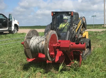 EZ Spot UR Attachment Wire Reel | Model EZ-WR01 | Spool Width 24–50" | 20–30 GPM | 3–5 Ton | For Skid Steer, Compact Track Loaders, Wheel Loaders, Excavators, Mini Excavators, Telehandlers & Backhoes
