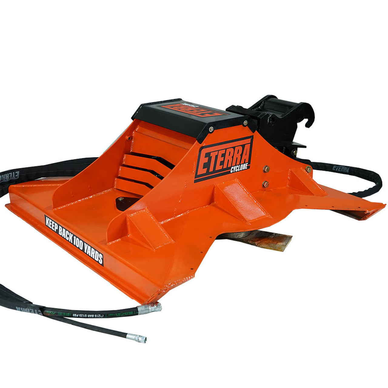 Eterra Attachments Rotary Clearing Mower | Cyclone 48" | Range 12-45 GPM | For 4 to 15 tons Excavators