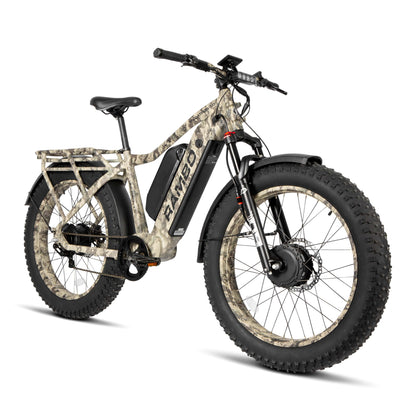 Rambo | E-Bike | Model Megatron 4.0 AWD | Dual 1000W Bafang Hub Motors | 48V 20Ah LG Battery | Up to 110 Miles Range | Speed Up-To 36 MPH