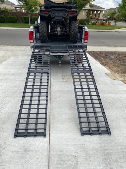 Black Widow Folding Arched Motorcycle Ramp | Model BW-9417-HD | Size 7' 10" x 17.5" | Capacity 1,500 lb | For Motorcycle & Dirt Bike Loading