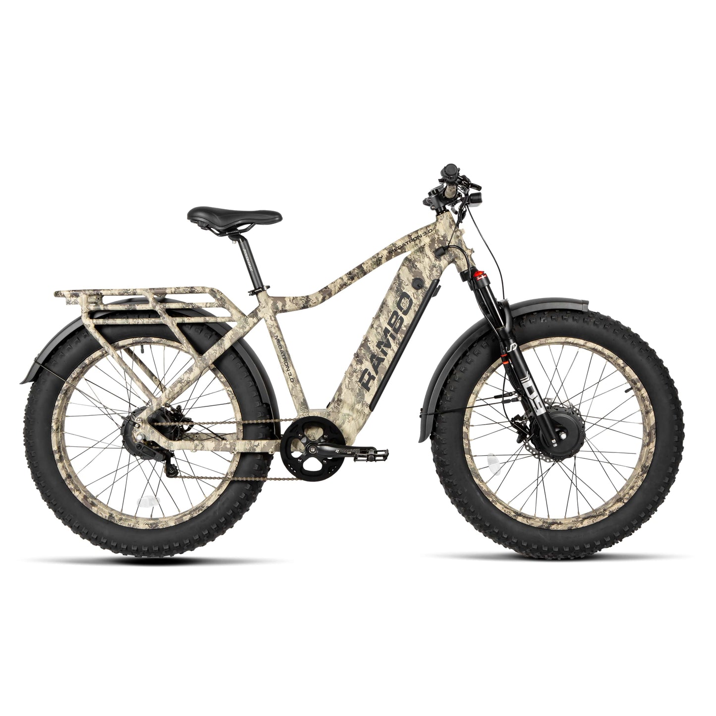 Rambo | E-Bike | Model Megatron 4.0 AWD | Dual 1000W Bafang Hub Motors | 48V 20Ah LG Battery | Up to 110 Miles Range | Speed Up-To 36 MPH