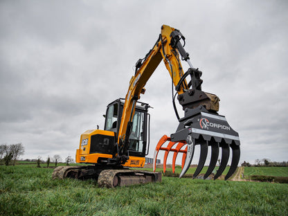 MDE MACHINERY 26.4" TO 75" SCORPION EXCAVATOR GRAPPLE 100% SWEDISH HARDOX STEEL WITH MOUNT & PINS FOR EXCAVATOR