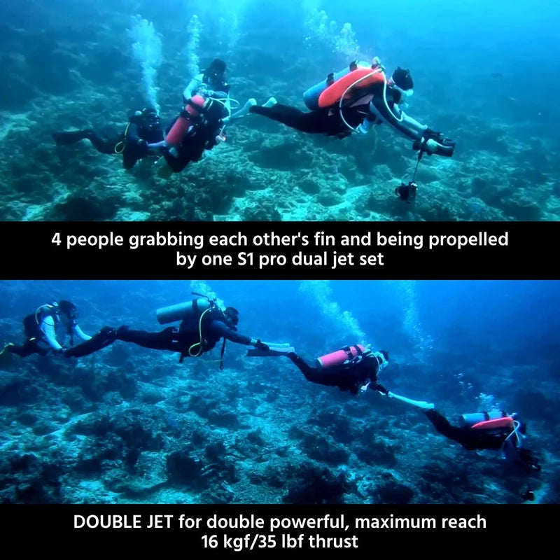 Lefeet Underwater Scooter | Model S1 PRO | Width 11.81" | Thrust 8 kgf | Depth 40m | For Scuba & SUP
