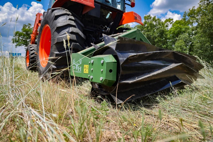 PH Outdoors Goliath4 4' Goliath6 6'-Goliath8 8' Goliath10 10' RTP Goliath Roller Crimper | Model RTP | Drum Width 4'-6'-8'-10'| 30-50 HP | For Tractor