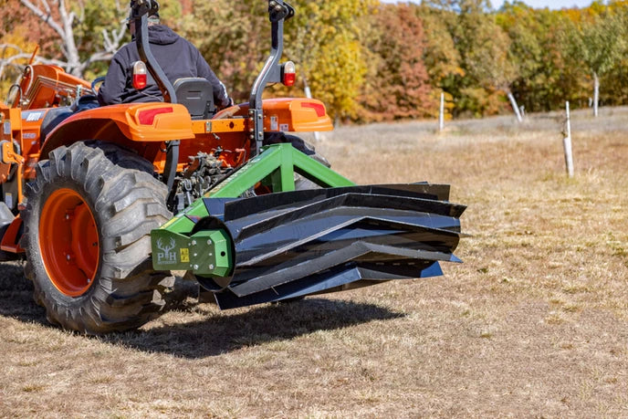 PH Outdoors Goliath4 4' Goliath6 6'-Goliath8 8' Goliath10 10' RTP Goliath Roller Crimper | Model RTP | Drum Width 4'-6'-8'-10'| 30-50 HP | For Tractor