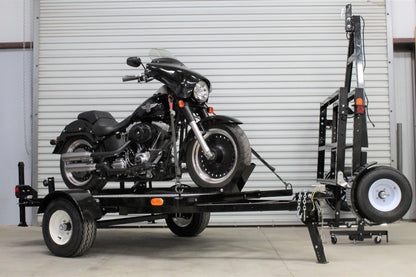 Black Widow Folding Motorcycle Trailer Ramp | Model TF-6050-1500A | Size 49-1/8" Wide | Capacity 1,500 lb | Horsepower 4 To 90+ HP | For Trailers & Truck Beds