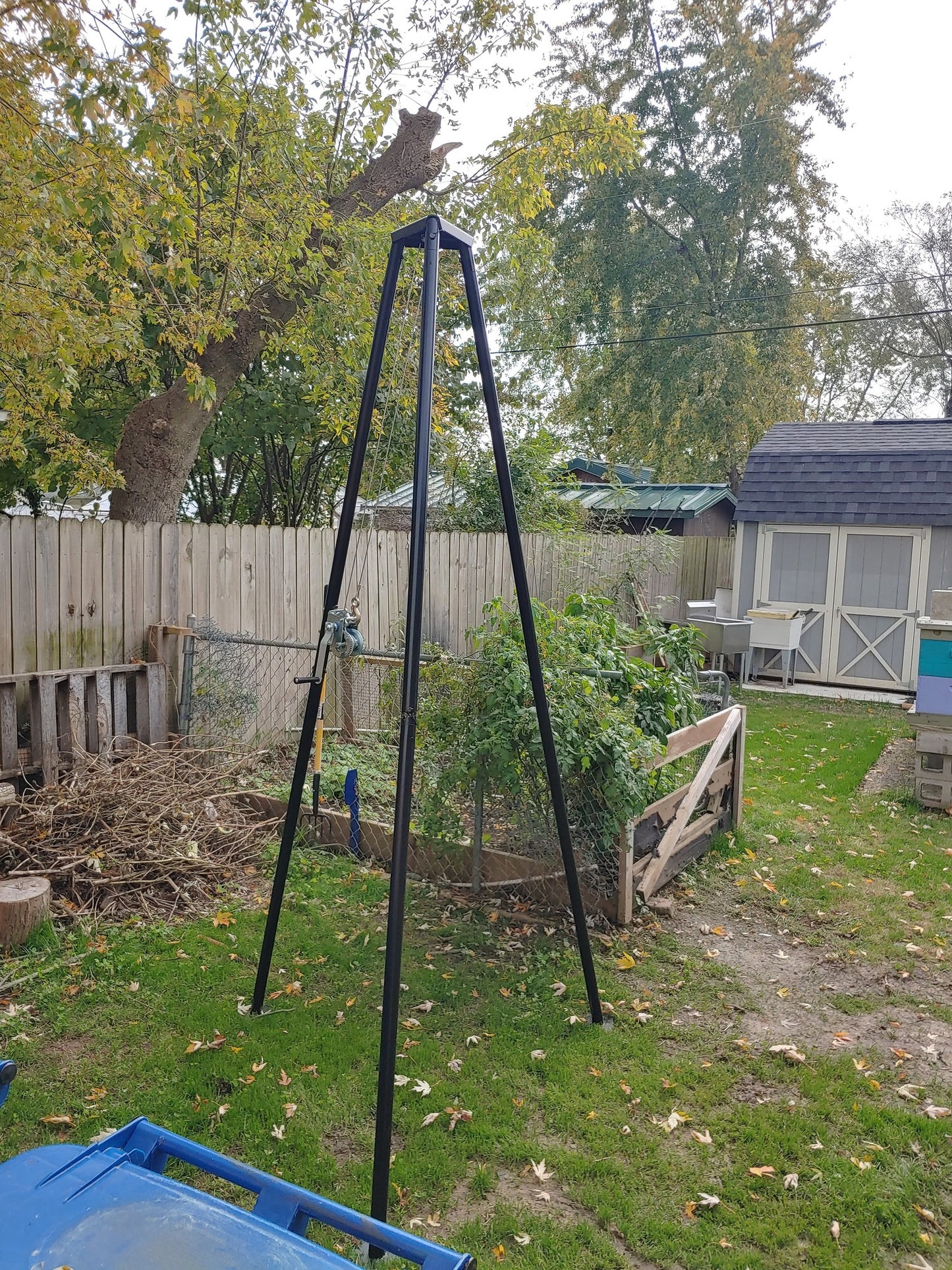 KShot Tripod Game Hoist W/ Gambrel | Model DRC-DTP-V2 | Height 107" | Capacity 500 lb | For Hunting & Field Dressing