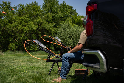 Do All Traps Double-Head Full Cock Trap Thrower | Model DT500 | Launches Up to 4 Clay Targets | 3-Pivot Mount System | 80-Yard Range