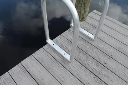 RIO MARINE CUSTOMS | 5-Step Standard Ladder | Model LD5 | 18 5/8" W x 60" H | 550 lbs/rung Capacity | 2" Grooved Rungs | Universal Dock & Seawall