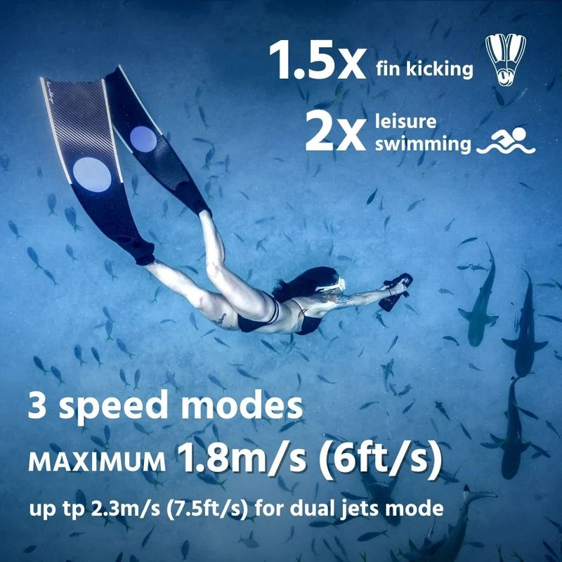 Lefeet Underwater Scooter | Model S1 PRO | Width 11.81" | Thrust 8 kgf | Depth 40m | For Scuba & SUP