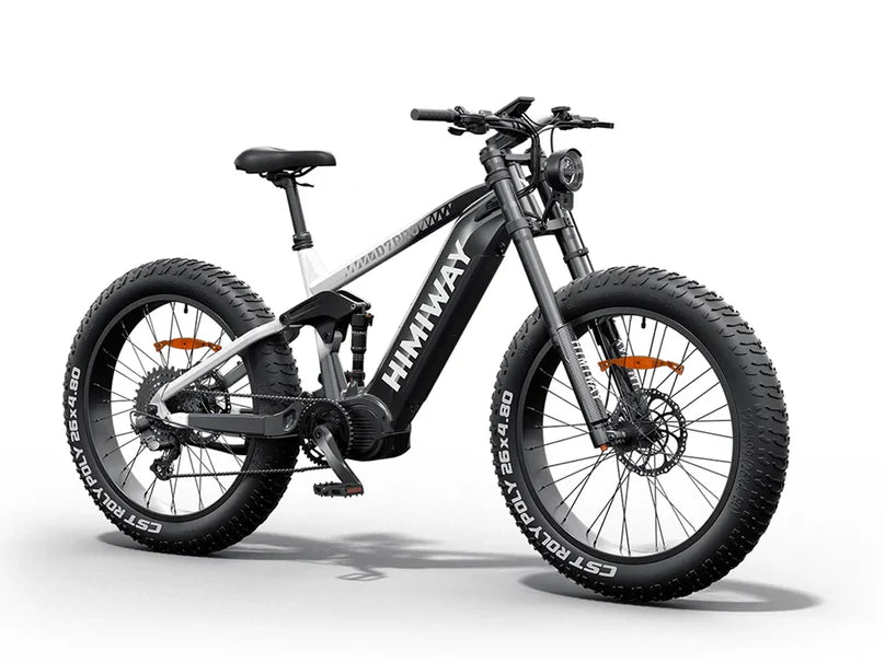 Himiway | Electric Bike | Model D7 Pro Mountain | 1000 W Mid-Drive Motor (1.34 HP) | 26 x 4.0” Fat Tires | 60 To 80 Mile Range | 400 lb Payload | 160 Nm Torque | For Extreme Trail & Backcountry Riding