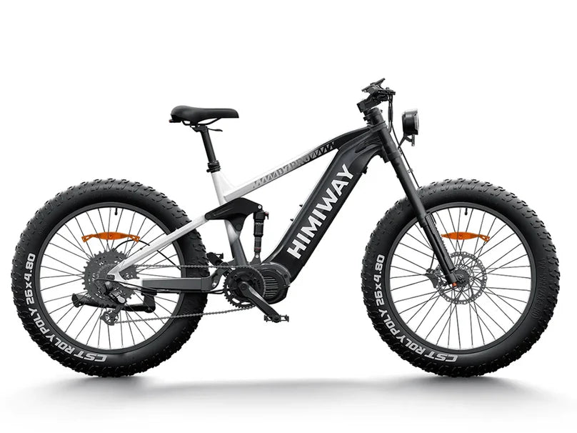 Himiway | Electric Bike | Model D7 Pro Mountain | 1000 W Mid-Drive Motor (1.34 HP) | 26 x 4.0” Fat Tires | 60 To 80 Mile Range | 400 lb Payload | 160 Nm Torque | For Extreme Trail & Backcountry Riding