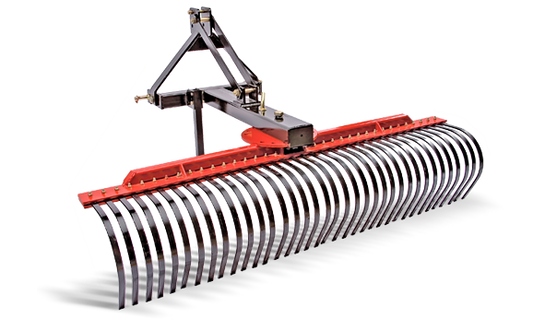 MK Martin Rock Landscape Rake Tractor 3PT Hitch | Model MKLR 5-6-7 | 60"-72"& 84" Attachment Size | For Tractor