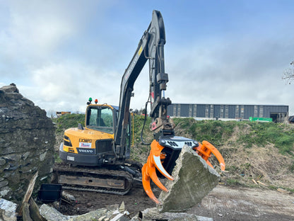 MDE Machinery | Log & Debris Grapple | Model SX1400F | Fixed Position | Opening Width 73.25" | 100% Swedish HARDOX Steel | Machine Size 13-18 Ton | For Telehandlers
