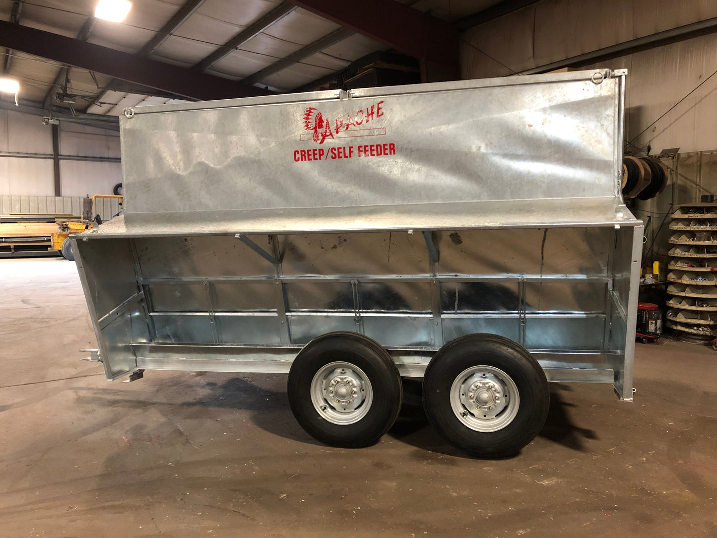Apache Equipment 225 Creep/Self Feeder | Length 12' | Capacity 225 Bushel | Portable & Skid | For Daily Feeding Pressure