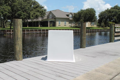 RIO MARINE CUSTOMS | Boarding System w/ Handrail | 3-Step Fiberglass | Model CMS03-RR | 22" W x 17.5" D x 14" H | UV-Resistant Gelcoat | For Boat & Dockside
