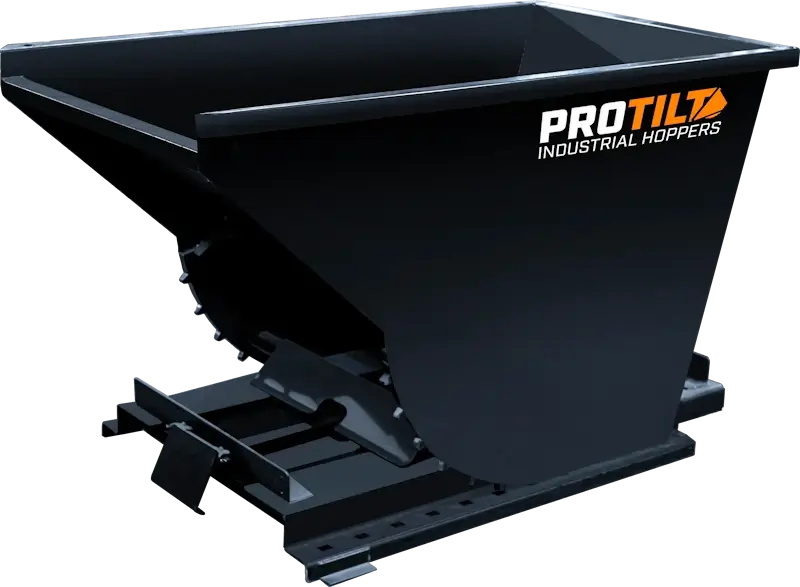 ProTilt Self-Dumping & Bump Release Hopper | Standard Duty | Volume Capacity 0.25 - 3.00 cu yd | Width 30" - 68" | For Fork Lifts