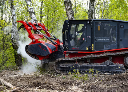 Prinoth Hydraulic Carrier Vehicle Track Mulcher | Model Raptor-300 | Diameter Mulching Material 98 inches | Engine Horsepower 275 HP