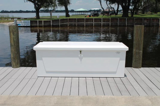 RIO MARINE CUSTOMS | Dock Box | Model CM07 | 75" W x 26" H x 27" D | Heavy-Duty Storage | For Marine Storage