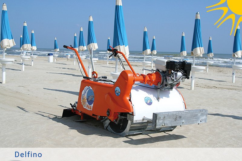 Delfino Drum Drive Beach Cleaner | 140 x 90 x H100cm | 35" Working Width | 397 lbs | For Fine Sand Beaches