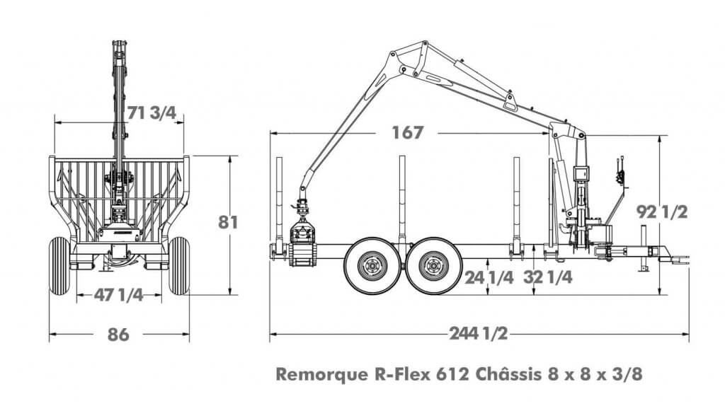 Anderson M160 Log Loader | 360° Grapple & 6,500 lb Winch | RF-612 & RF-612HD Trailer | 13 HP Unit( Optional)