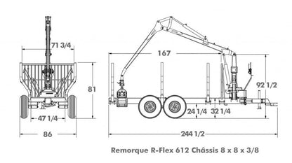 Anderson M160 Log Loader | 360° Grapple & 6,500 lb Winch | RF-612 & RF-612HD Trailer | 13 HP Unit( Optional)