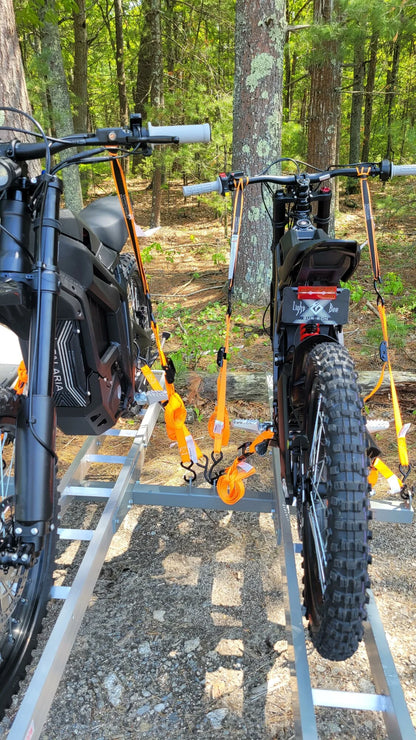 Black Widow Double Dirt Bike Carrier | Model AMC-600-2 | Track Width 75" | Capacity 600 lb | For Class III/IV 2" Hitch Motorcycle & EBike