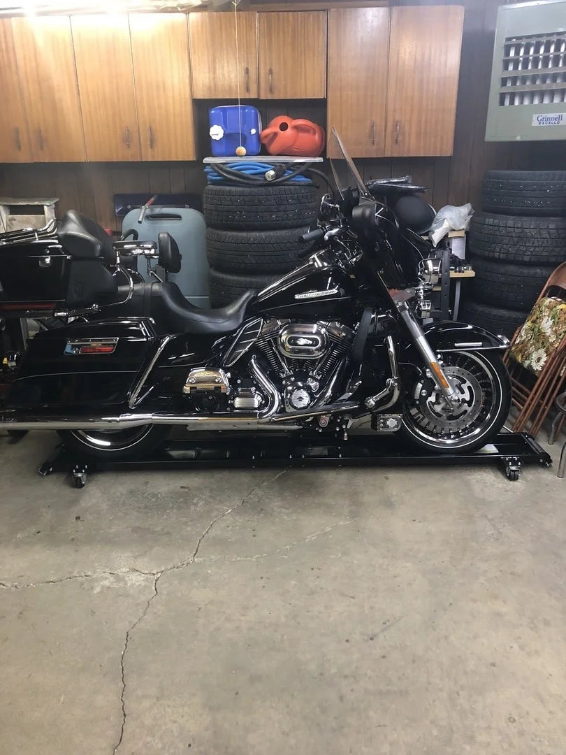 Black Widow Cruiser & Chopper Motorcycle Dolly | Model CRUISER-DOLLY | Track Size 94" x 8" | Capacity 1,250 lb | For Cruiser & Chopper Motorcycles