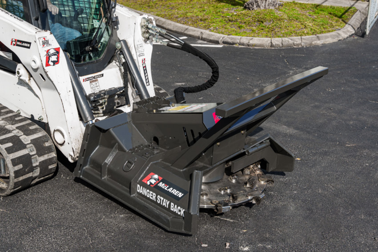 McLaren Industries Forestry Disc Mulcher | Model 60X837X44, 60X837X45, 60X837X60 & 60X837X61 | Disc Size 44" & 60" | 20 To 60 GPM | For Skid Steer